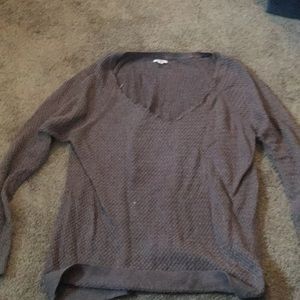 V Neck Brown Sonoma Sweater